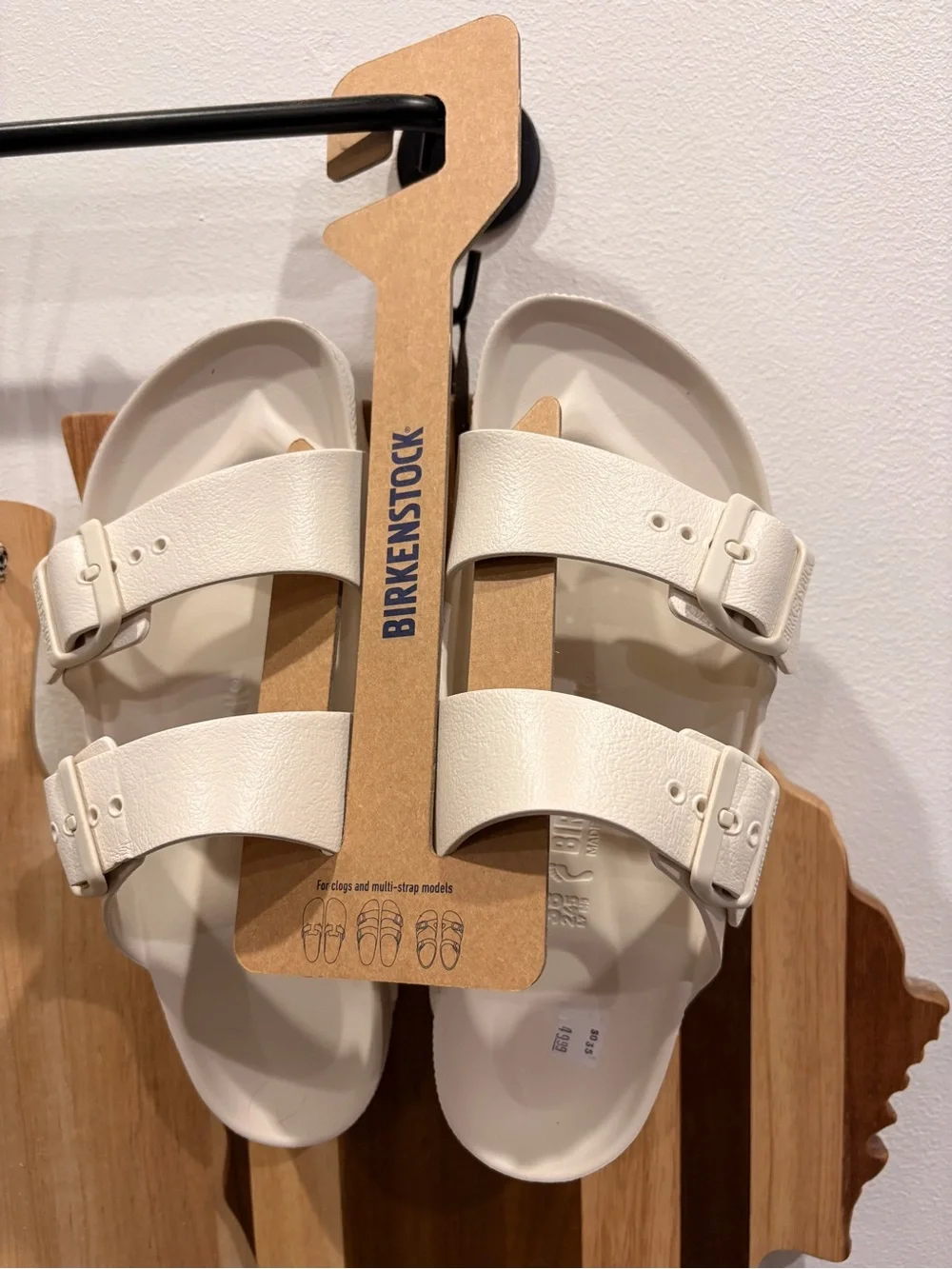Birkenstock White Two-Strap Slip-On Sandals